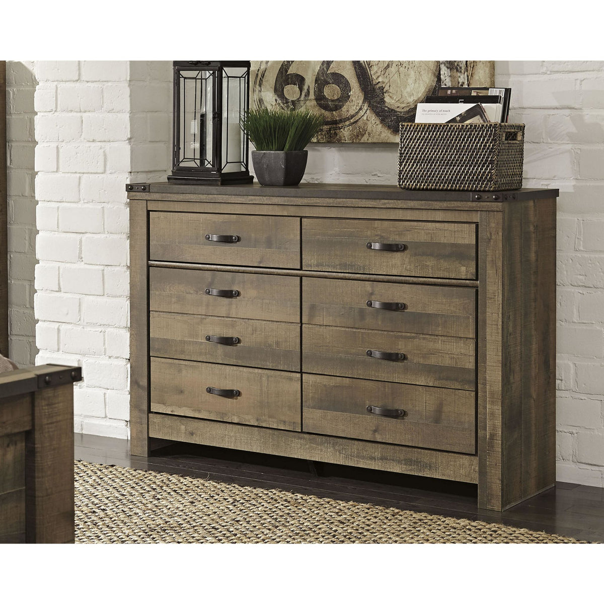 Trinell 6 Drawer Dresser Brown Continental Furniture
