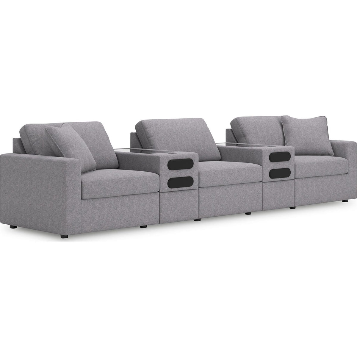 Modmax 5 Piece Modular Sectional with Audio Consoles | Continental ...